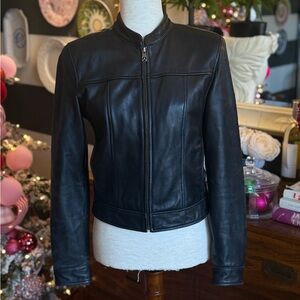 Rare Miss Top Gun Authentic Leather Bomber Jacket